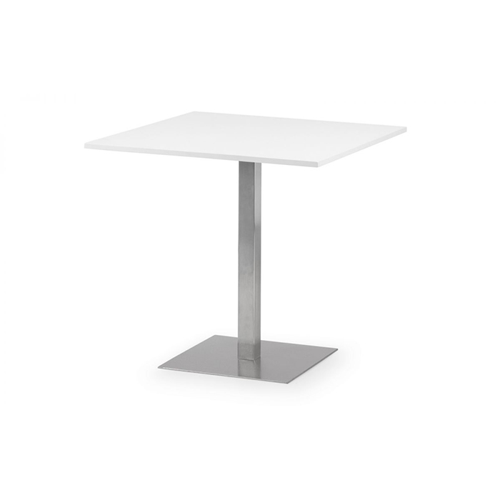 Pisa Pedestal Table In White Finish - Click Image to Close